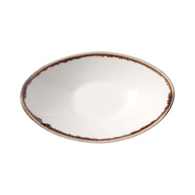 Bol en forme de bateau en vanille - 250x160mm - Finedine  au meilleur prix sur Restock CHR