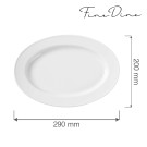 Plat ovale Bianco - 290x200mm - Lot de 6 - Finedine  au meilleur prix sur Restock CHR