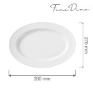Plat ovale Bianco - 390x270mm - Lot de 6 - Finedine  au meilleur prix sur Restock CHR