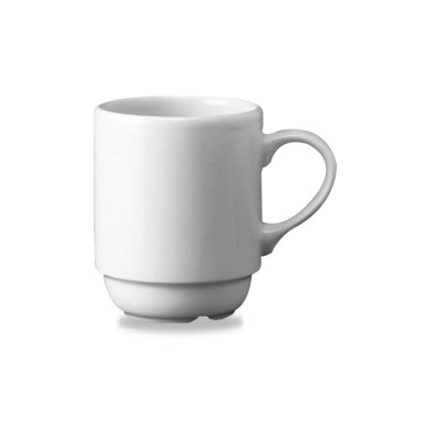 Tasse empilable blanche 10 oz / 280 ml - Finedine  au meilleur prix sur Restock CHR