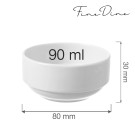 Bol empilable Bianco - 80 mm - Lot de 6 - Finedine  au meilleur prix sur Restock CHR