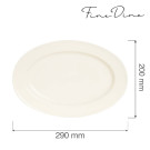 Plat ovale Crema - 290x200mm - Lot de 6 - Finedine  au meilleur prix sur Restock CHR