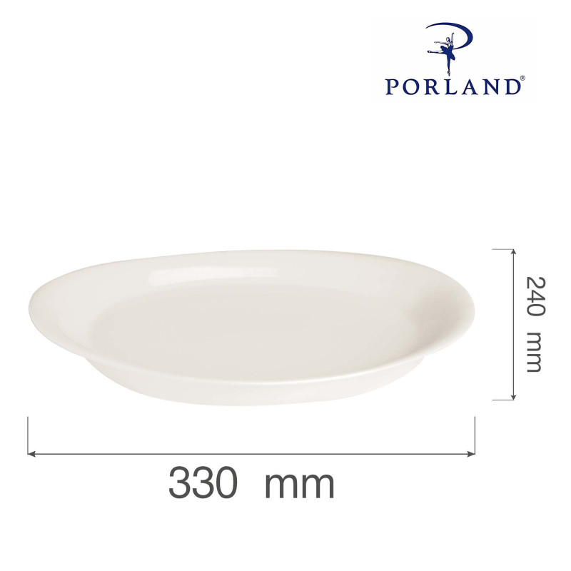 Plat ovale Dove - 330x240mm - Lot de 6 - Finedine  au meilleur prix sur Restock CHR