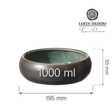 Bol Goro Brown Green 195 mm - 1000 ml - Finedine  au meilleur prix sur Restock CHR