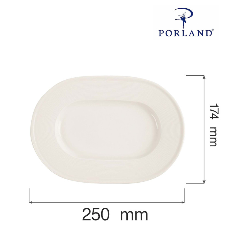 Plat ovale Line - 250 mm - Lot de 6 - Finedine  au meilleur prix sur Restock CHR