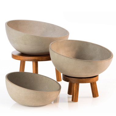 Bol en béton - 220 x (H) 60/105 mm - Finedine  au meilleur prix sur Restock CHR