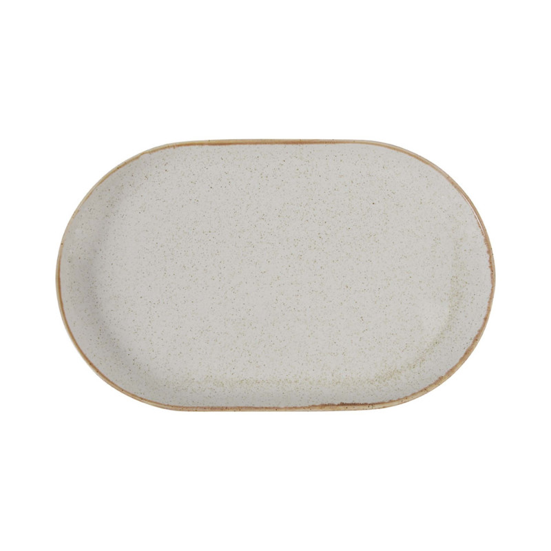Plat ovale en sable - 320x200 mm - Finedine  au meilleur prix sur Restock CHR