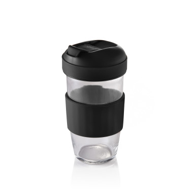 Verre borosilicate, Polypropylène, Silicone Tasse 2 en 1 café et muesli verre borosilicate polypropylène silicone - Was Germany 