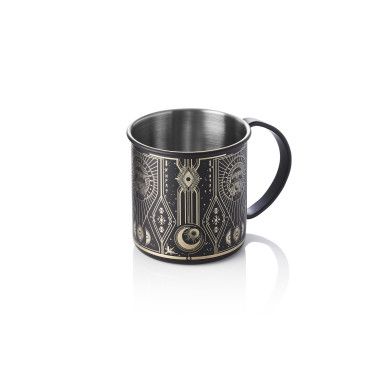Acier inox 18/8 Gobelet Moscow Mule 0,45 ltr 9 cm noir doré inox 18/8 TATTOO professionnel - Was Germany  au meilleur prix sur R