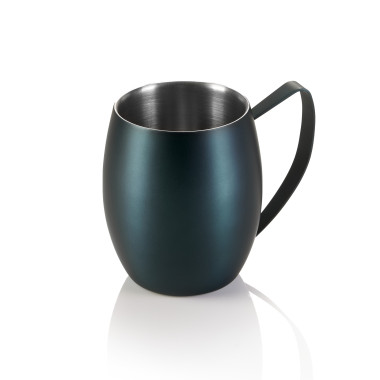 Acier inox 18/8 Gobelet Moscow Mule 0,38 ltr 10 cm H 11,5 cm bleu mat double paroi inox 18/8 HLC professionnel - Was Germany  au