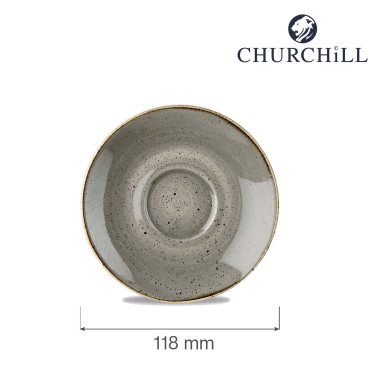 Soucoupe en grès Grey pour espresso - 118 mm - Finedine  au meilleur prix sur Restock CHR