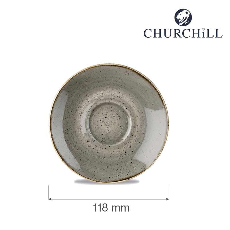 Soucoupe en grès Grey pour espresso - 118 mm - Finedine  au meilleur prix sur Restock CHR