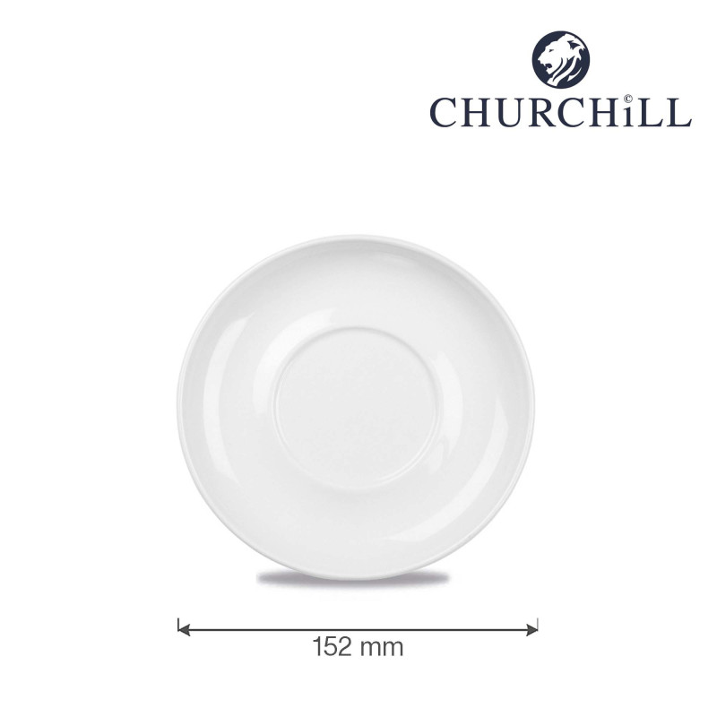 Sous-tasse à thé compacte blanche - 152 mm - Finedine  au meilleur prix sur Restock CHR