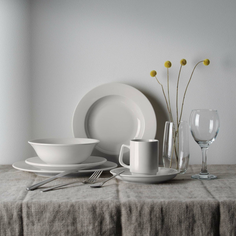 Assiette Crème - Lot de 6 - Finedine  au meilleur prix sur Restock CHR