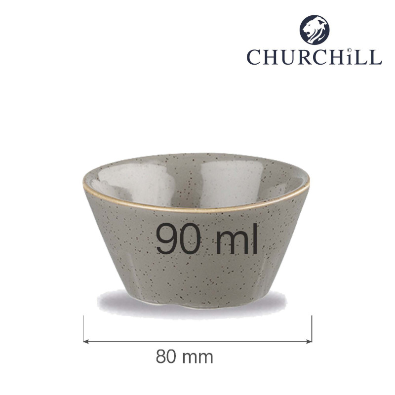 Assiette à sauce Stonecast grise - 90 ml - Finedine  au meilleur prix sur Restock CHR