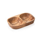 Coupelle double 20 x 13 cm H 3,5 cm bois d'olivier PURE OLIVE professionnel - Was Germany  au meilleur prix sur Restock CHR