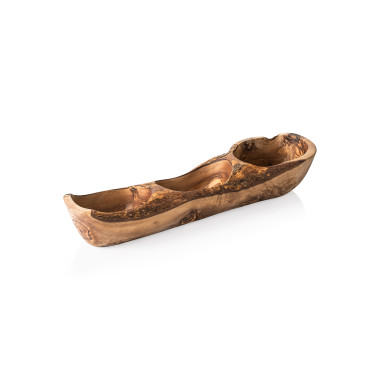 Coupelle triple 35 x 9 cm H 9 cm bois d'olivier PURE OLIVE professionnel - Was Germany  au meilleur prix sur Restock CHR