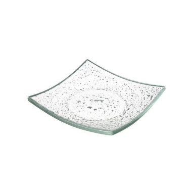 Plat en verre transparent carré Vetro pour fingerfood - 80x80mm - Lot de 6 - Finedine  au meilleur prix sur Restock CHR