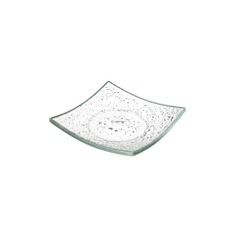 Plat en verre transparent carré Vetro pour fingerfood - 80x80mm - Lot de 6 - Finedine  au meilleur prix sur Restock CHR