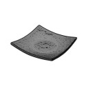 Plat en verre noir carré Vetro pour fingerfood - 80x80mm - Lot de 6 - Finedine  au meilleur prix sur Restock CHR