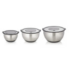 Acier inox chrome-nickel Bols avec accessoires 11/13/15 cm fond antidérapant inox silicone professionnel - Was Germany  au meill