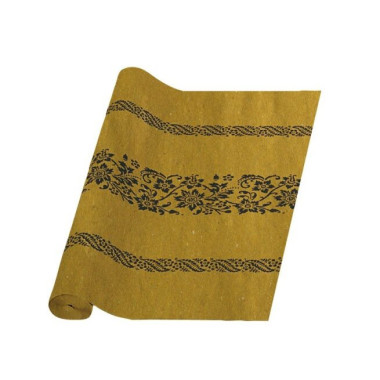 Rouleau Nappe jetable en papier imitation Paille décor bleu, 10 mètres de longueur et 120 cm de hauteur- 3 pi - Ecobioshopping  