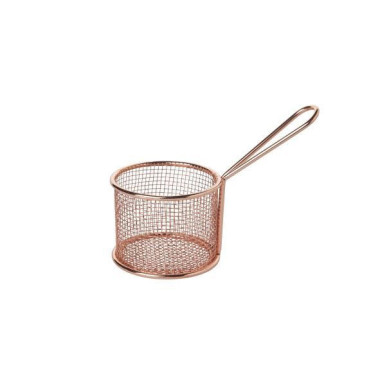 panier à frites rond - cuivre - 95mm - Finedine  au meilleur prix sur Restock CHR