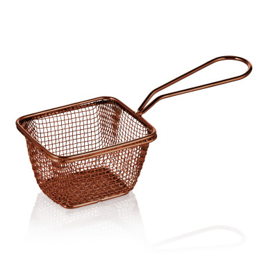 Acier inox chrome-nickel Panier de service et friture carré 10,5 x 9 cm H 7 cm cuivre professionnel - Was Germany  au meilleur p