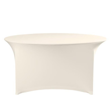 Housse de table ronde pour symposium - crème - Ø 150x(H)76mm - Finedine  au meilleur prix sur Restock CHR