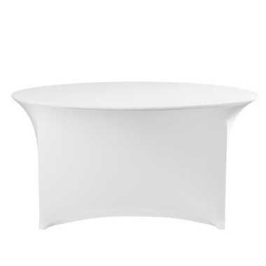 Housse de table ronde Symposium - blanche - ø 120x(H)76mm - Finedine  au meilleur prix sur Restock CHR