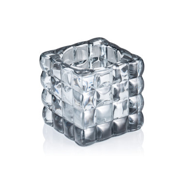 Verre Bougeoir Cube Smoke Grey 8 x 8 x 8 cm verre YUYU professionnel - Was Germany  au meilleur prix sur Restock CHR