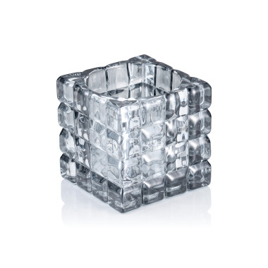 Verre Bougeoir Cube Smoke Grey 9 x 9 x 9 cm verre YUYU professionnel - Was Germany  au meilleur prix sur Restock CHR