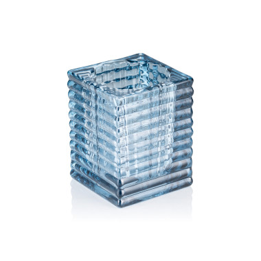 Verre Bougeoir Cube Steel Blue 7,5 x 7,5 cm verre YUYU professionnel - Was Germany  au meilleur prix sur Restock CHR