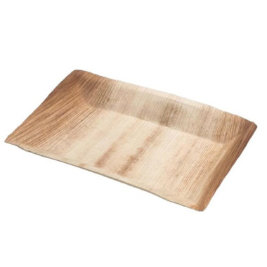 Assiette jetable 25x17 en feuille de palmier - 25 pièces - Ecobioshopping  au meilleur prix sur Restock CHR