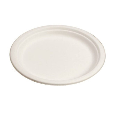 Assiette jetable plate 23 cm en cellulose - 50 pièces - Ecobioshopping  au meilleur prix sur Restock CHR