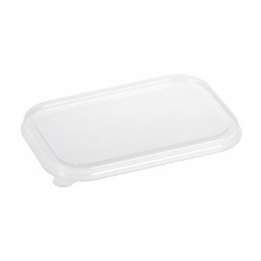 Couvercle jetable en PLA pour Barquette jetables 3456, 3457 - 125 pièces - Ecobioshopping  au meilleur prix sur Restock CHR