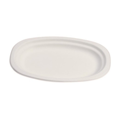 Assiette jetable ovale 23x16 cm en cellulose - 50 pièces - Ecobioshopping  au meilleur prix sur Restock CHR