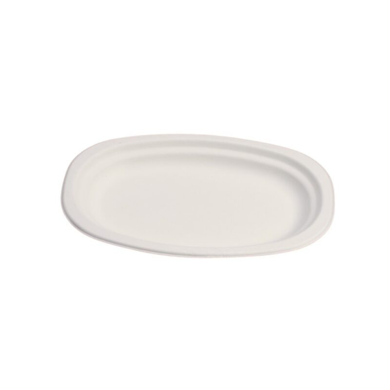 Assiette jetable ovale 23x16 cm en cellulose - 50 pièces - Ecobioshopping  au meilleur prix sur Restock CHR