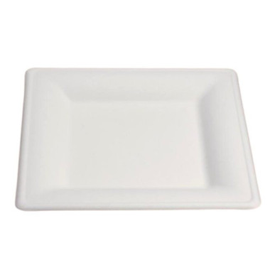 Assiette jetable Élégance 26x26 cm en cellulose - 50 pièces - Ecobioshopping  au meilleur prix sur Restock CHR