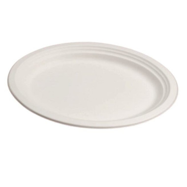 Assiette jetable ovale 32 x 25 cm en cellulose - 500 pièces - Ecobioshopping  au meilleur prix sur Restock CHR