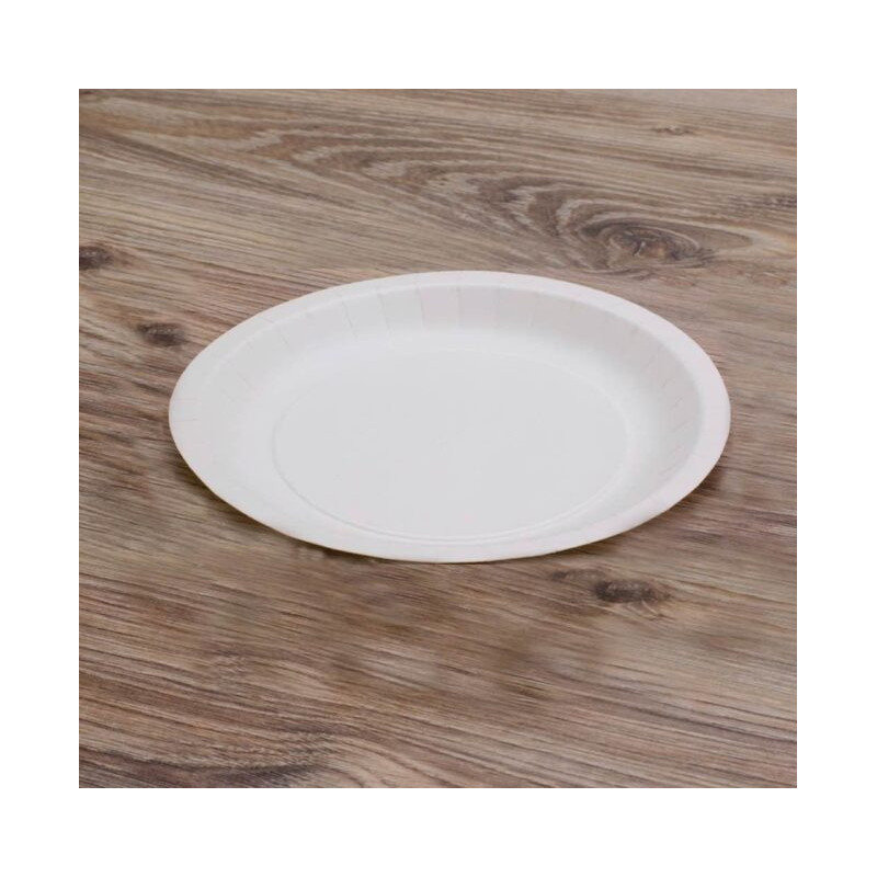 Assiette jetable plate en carton rigide de 18 cm - 50 pièces - Ecobioshopping  au meilleur prix sur Restock CHR