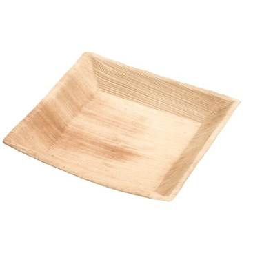 Assiette jetable plate 18x18 cm en feuille de palmier - 100 pièces - Ecobioshopping  au meilleur prix sur Restock CHR