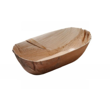 Bol jetable Padiga 23x11x6 cm en feuille de palmier - 100 pièces - Ecobioshopping  au meilleur prix sur Restock CHR