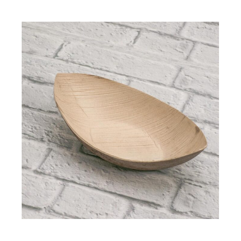 Bol jetable Bateau 23x13 cm en feuille de palmier - 25 pièces - Ecobioshopping  au meilleur prix sur Restock CHR