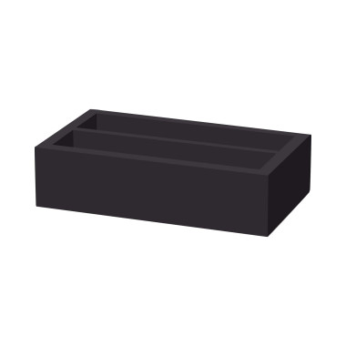 Boîte à couverts noire Madeira à deux sections 275x165x60 mm - Finedine  au meilleur prix sur Restock CHR