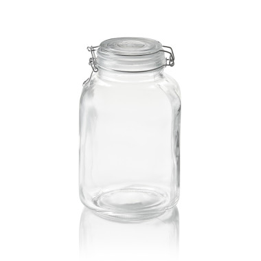 Verre, Acier inoxydable, Silicone Bocal à provisions XL 3 ltr 9 cm H 24 cm verre inox silicone professionnel - Was Germany  au m