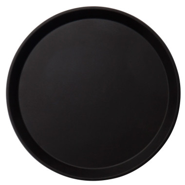 Plateau rond Camtread rebord élevé - antidérapant - Ø 40.5 cm - Noir - Lot de 12 - Cambro  au meilleur prix sur Restock CHR