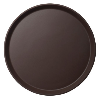 Plateau rond Camtread rebord élevé - antidérapant - Ø 40.5 cm - Brun - Lot de 12 - Cambro  au meilleur prix sur Restock CHR