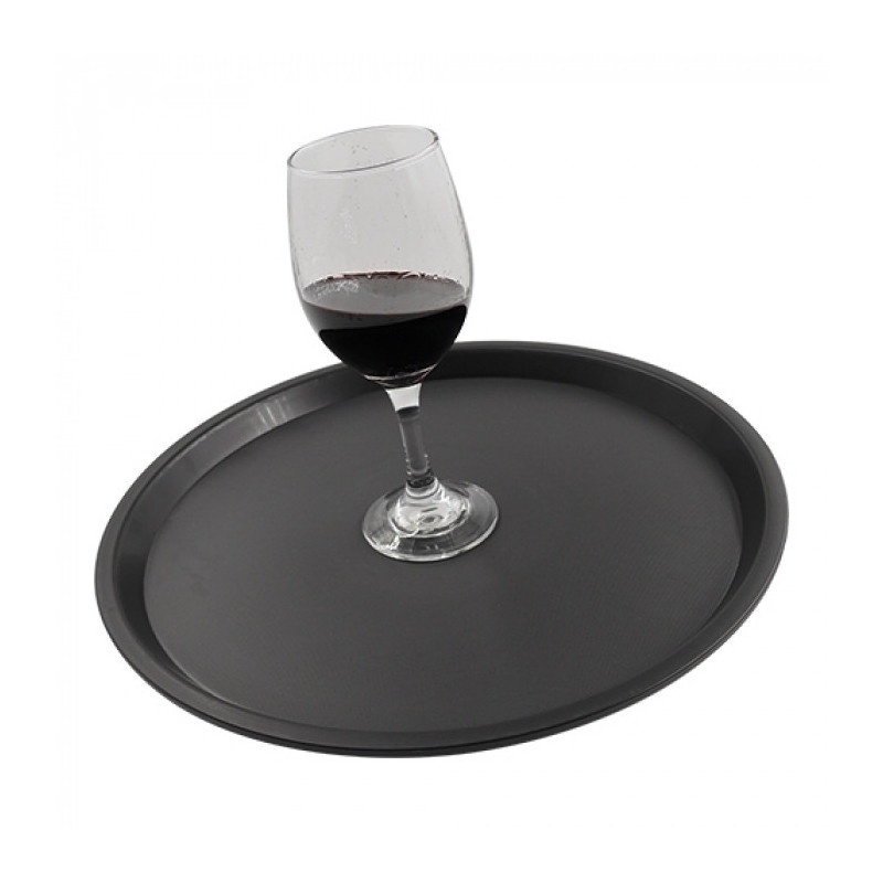 Plateau antidérapant rond noir diam 41cm - Caterchef  au meilleur prix sur Restock CHR