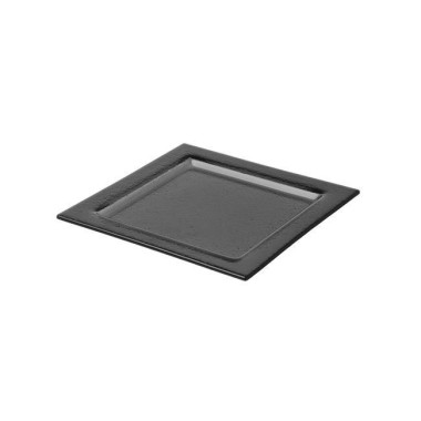 Plateau carré en verre noir Vetro - 300x300mm - Finedine  au meilleur prix sur Restock CHR